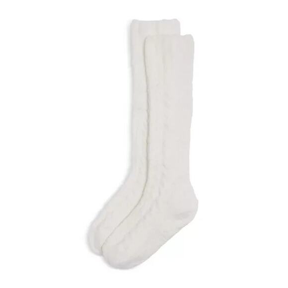 Pj Salvage Women's Chenille Knee High Socks, Ivory, One size 0105 - Picture 2 of 3